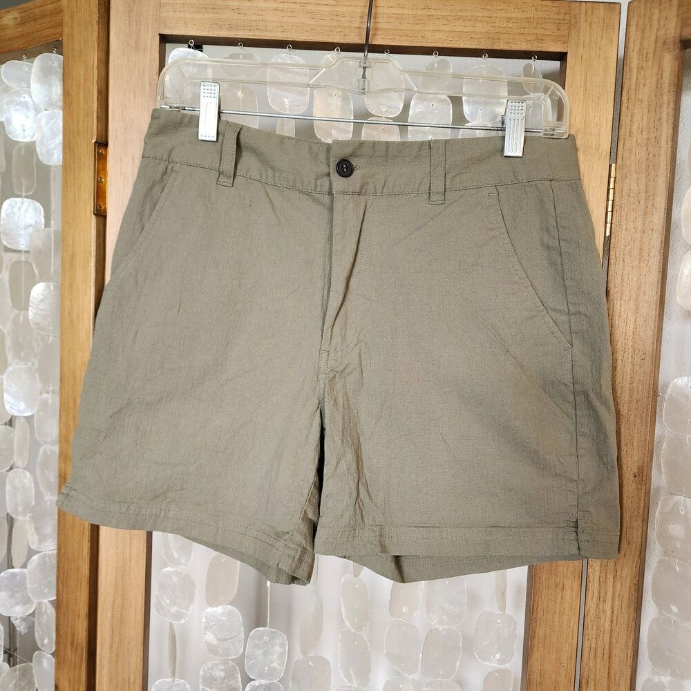 Stoic Backcountry Shorts Womens Sz 8 Olive Green Hiking Gorpcore Stretch Hiking